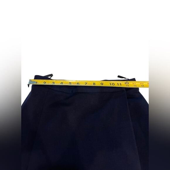 Chanel Skirt Womens 12 Navy Blue Wool Wrap - Picture 7 of 8
